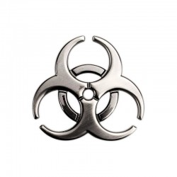 3D biohazard - metal emblem - car stickerStickers