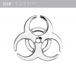 Biohazard 3D - emblema de metal - autocolante