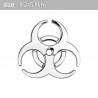 Biohazard 3D - emblema de metal - autocolante