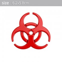 Biohazard 3D - emblema de metal - autocolante