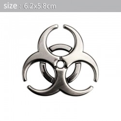 3D biohazard - metal emblem - car stickerStickers