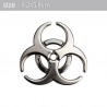 3D biohazard - metal emblem - car stickerStickers
