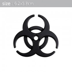 Biohazard 3D - emblema de metal - autocolante