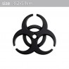 Biohazard 3D - emblema de metal - autocolante