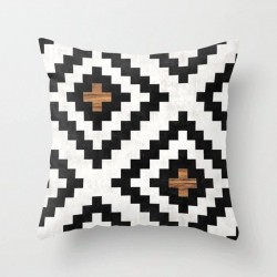 Madeira / padrão tribal étnico - capa de almofada - poliéster - 45 * 45cm