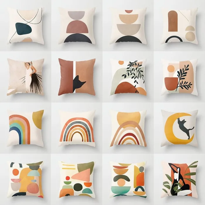Design abstrato impresso - capa de almofada - poliéster - 40 * 40cm - 45 * 45cm