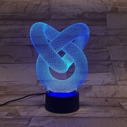 Forma abstrata 3D - controle de toque - RGB - LED - USB - lâmpada noturna