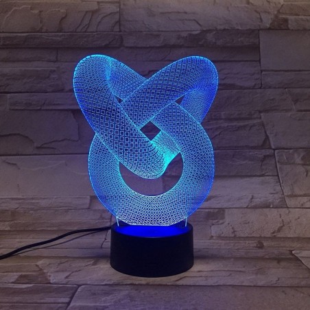 Forma abstrata 3D - controle de toque - RGB - LED - USB - lâmpada noturna