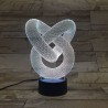 Forma abstrata 3D - controle de toque - RGB - LED - USB - lâmpada noturna