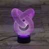 Forma abstrata 3D - controle de toque - RGB - LED - USB - lâmpada noturna