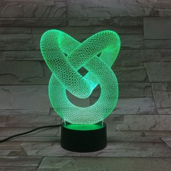 Forma abstrata 3D - controle de toque - RGB - LED - USB - lâmpada noturna