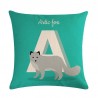 Alfabeto animal - capa de almofada - algodão - 45 * 45cm