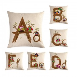 Alfabeto de crianças - capa de almofada - algodão - 45 * 45cm