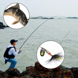 Lantejoula colher wobble gancho - pesca lebre 3.9g - 4.4g - 7.4g