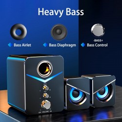Conjunto de coluna de computador - Bluetooth 5.0 - USB - som estéreo - baixo