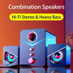 Conjunto de coluna de computador - Bluetooth 5.0 - USB - som estéreo - baixo