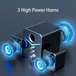 Conjunto de coluna de computador - Bluetooth 5.0 - USB - som estéreo - baixo