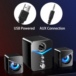 Conjunto de coluna de computador - Bluetooth 5.0 - USB - som estéreo - baixo