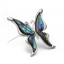 Borboleta com uma casca colorida - um broche de metal