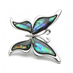 Borboleta com uma casca colorida - um broche de metal
