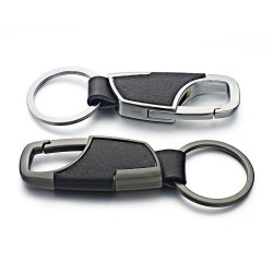 Chaveiro de couro - com anel chave