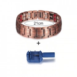 Pulseira de cobre vintage - magnético - saúde - energia - unisex