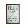 Family Home Rules & Quotes - metal sign - wall posterPlaques & Signs