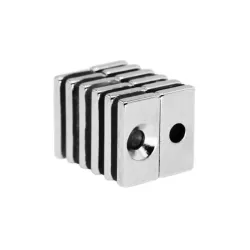 N35 - neodymium magnet - powerful block - with 4mm hole - 20 * 10 * 3mm - 5 - 100 piecesN35