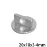 N35 - ímã de neodímio - bloco poderoso - com furo de 4mm - 20 * 10 * 3mm - 5 - 100 peças