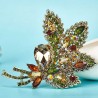 Bouquet de flores de cristal - broche