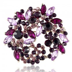 Flores de cristal - broche