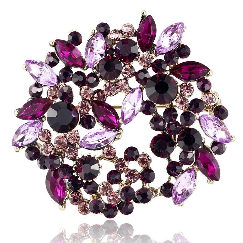 Flores de cristal - broche