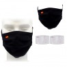 Máscara facial reutilizável - com 2 filtros - lavável - respirável
