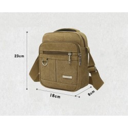 Ombro / crossbody pequeno saco - lona