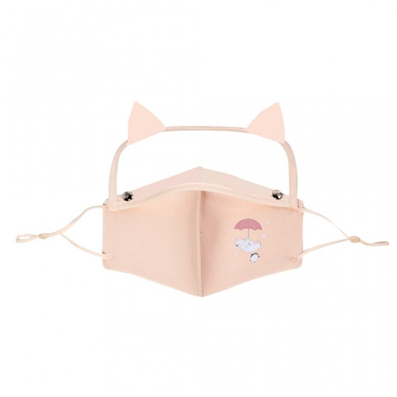 Mouth / face protective mask - detachable eye shield with cat ears - reusable - for kidsMouth masks