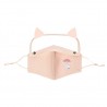 Mouth / face protective mask - detachable eye shield with cat ears - reusable - for kidsMouth masks