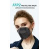 FFP2 - KN95 - PM2.5 - boca protetora antibacteriana / máscara facial - 5-camada - reutilizável - 10 / 20 / 50 / 100 peças