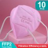 FFP2 - KN95 - PM2.5 - boca protetora antibacteriana / máscara facial - 5-camada - reutilizável - 10 / 20 / 50 / 100 peças