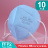 FFP2 - KN95 - PM2.5 - antibacteriana protetora boca / máscara facial - 5-camada - reutilizável - 10 / 50 / 100 peças