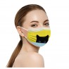 10 peças - protetora boca / máscara facial - 3-camada - descartável - impressão do gato