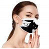 10 peças - protetora boca / máscara facial - 3-camada - descartável - impressão do gato