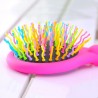 pente antiestático - escova de cabelo arco-íris com espelho