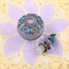 Frasco de perfume de vidro artesanal vintage - recarregável - pássaro azul - 40ml