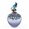 Frasco de perfume de vidro artesanal vintage - recarregável - pássaro azul - 40ml