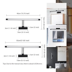 Casa de banho - quarto - luz de espelho LED - lâmpada impermeável - 8W - 12W - AC 90-260V - 40cm - 55cm