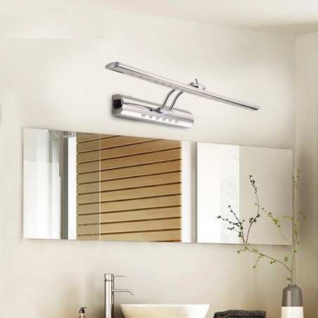 Moderno banheiro espelho luz com interruptor - Lâmpada LED - aço inoxidável - impermeável - 220V - 7W - 9W