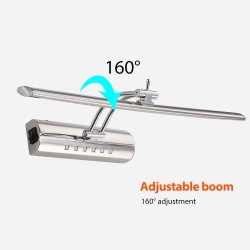 Moderno banheiro espelho luz com interruptor - Lâmpada LED - aço inoxidável - impermeável - 220V - 7W - 9W