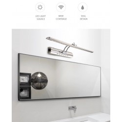 Moderno banheiro espelho luz com interruptor - Lâmpada LED - aço inoxidável - impermeável - 220V - 7W - 9W