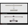 Moderno banheiro espelho luz com interruptor - Lâmpada LED - aço inoxidável - impermeável - 220V - 7W - 9W