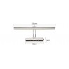 Moderno banheiro espelho luz com interruptor - Lâmpada LED - aço inoxidável - impermeável - 220V - 7W - 9W